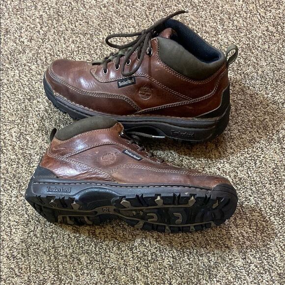 Timberland Support Brake Propel Flex Men\'s Brown Leather Boots Shoes Size 9.5M main image 14